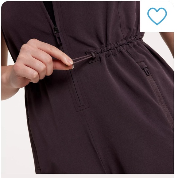 NWT CALIA Soft Utility Hiking romper zippers moisture wicking brown sleeveless - Picture 4 of 12